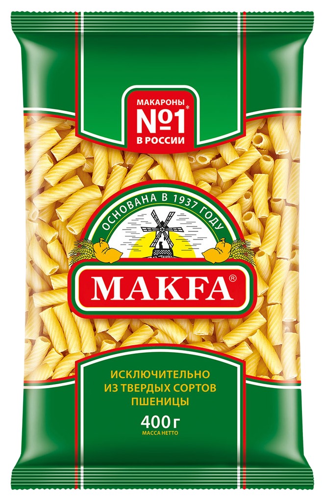 Мак.изделия МАКФА Рожки м/у 400г