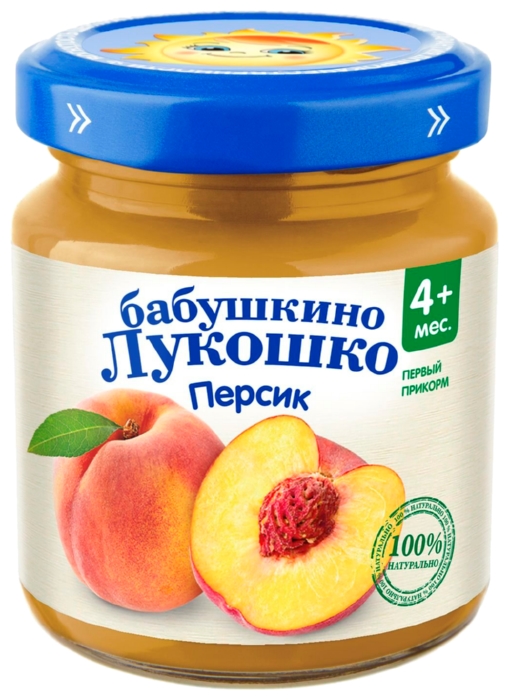 Пюре БАБУШКИНО ЛУКОШКО персик ст/б 100г
