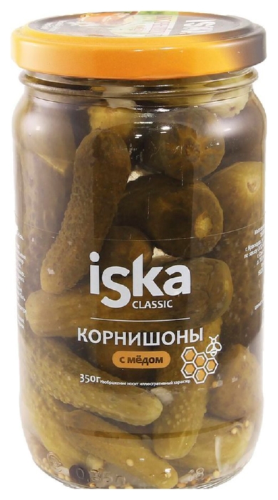 Огурцы ИСКА Корнишоны с медом  ст/б 370мл