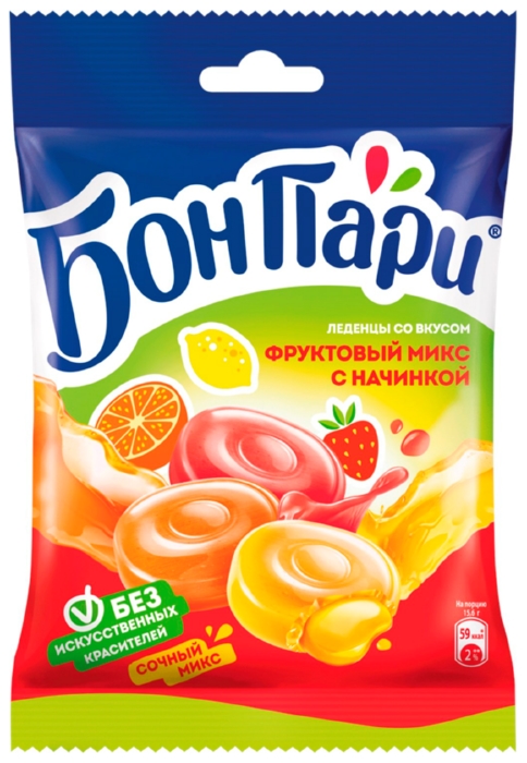 Карамель БОН ПАРИ Ассорти 75г