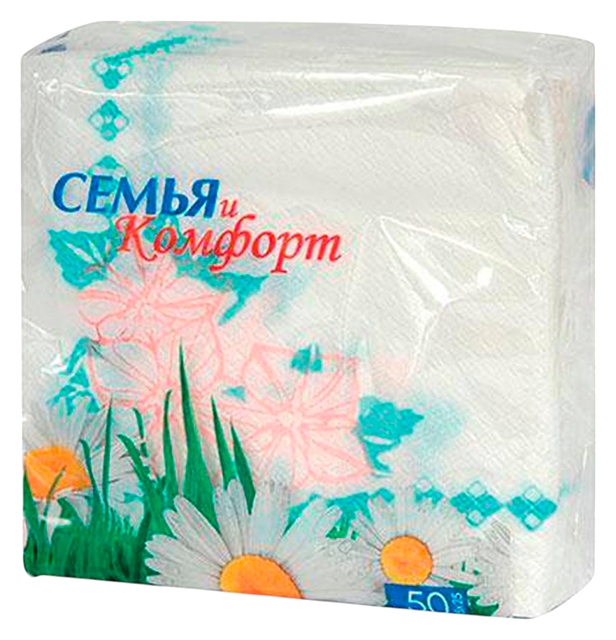 Салфетки КОМФОРТ с рисунком 24*24см 50шт