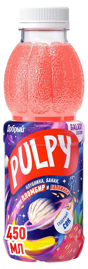 Напиток сокосодержащий ДОБРЫЙ Палпи пломбир 0.45л