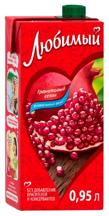 Напиток сокосодержащий ЛЮБИМЫЙ яблоко черноплодная рябина вишня 1.93л