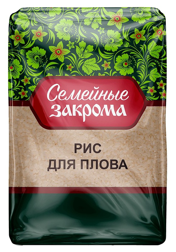 Рис СЕМЕЙНЫЕ ЗАКРОМА Для плова круглозерный м/у 800г