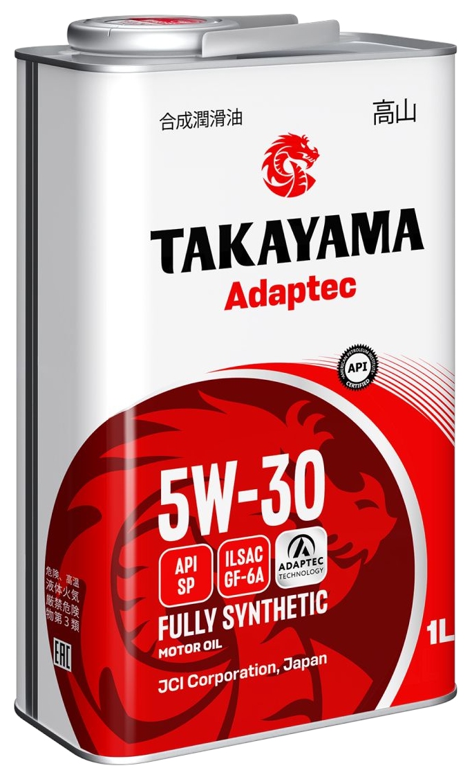 Масло ТАКАЙАМА Адаптек SAE 5W-30 ILSAG GF-6 SP синтетика ж/б 1л