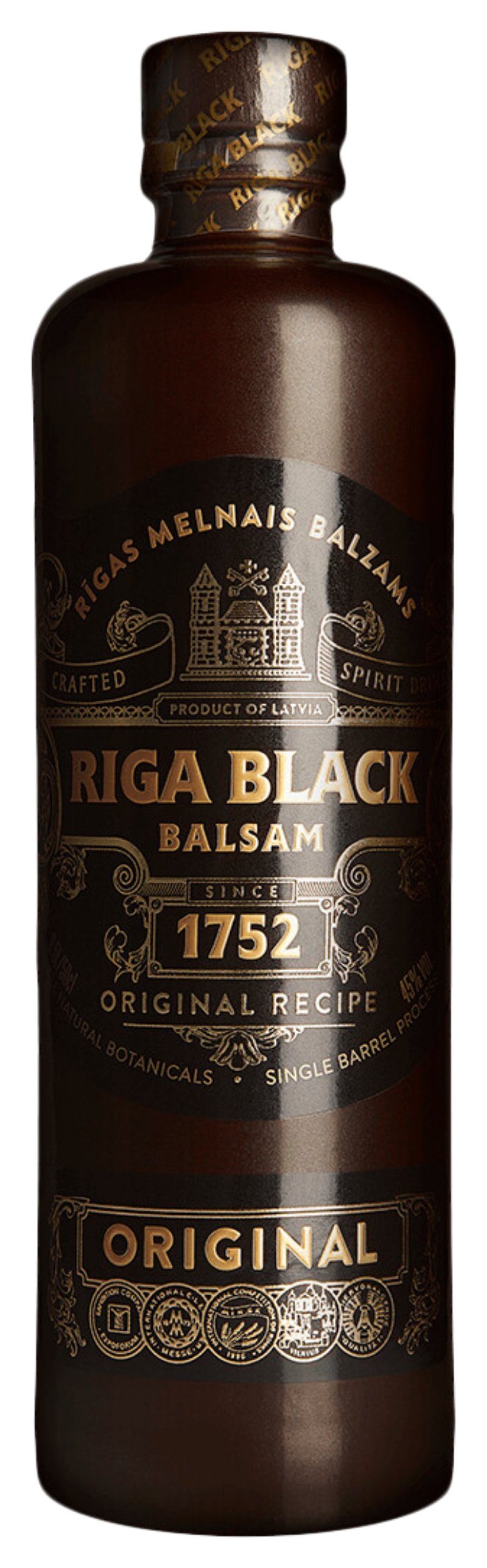 Бальзам РИЖСКИЙ Черный в керамическом кувшине 45% ст/б 0.5л