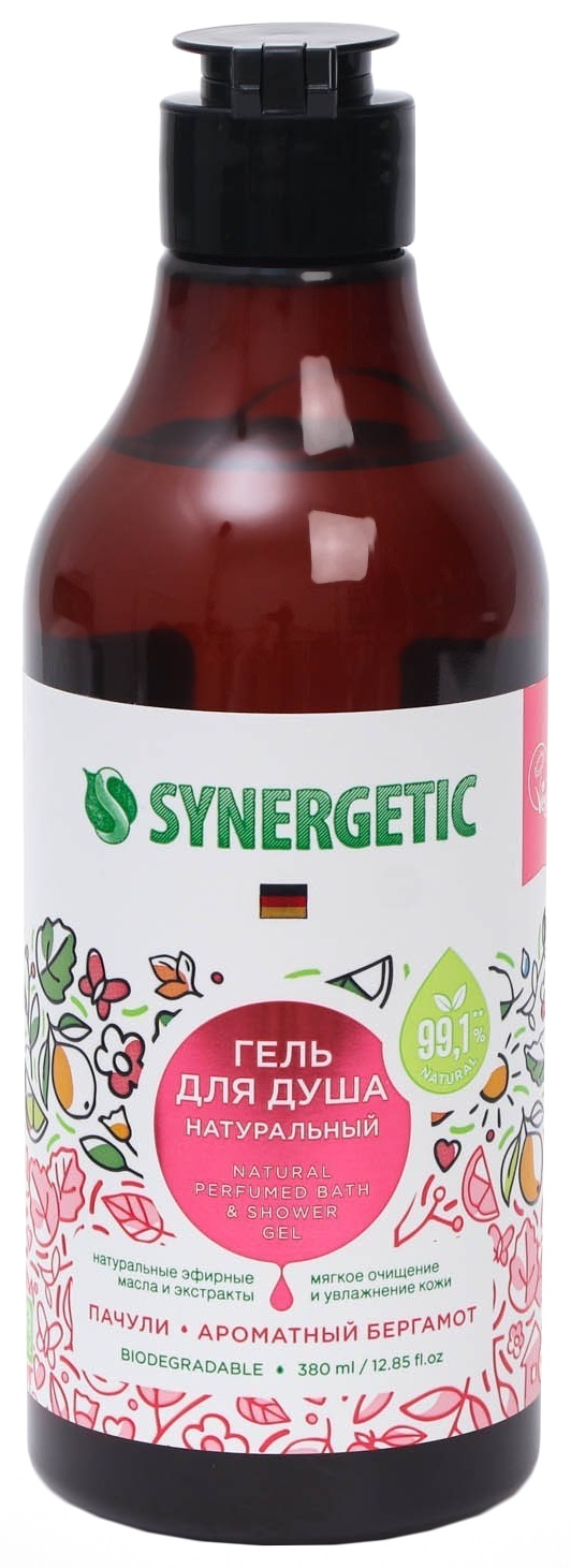 Гель для душа СИНЕРГЕТИК пачули и бергамот 380мл