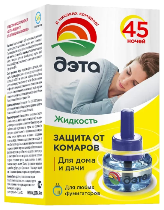 Жидкость для фумигатора ДЭТА Инсекто 45 ночей 30мл