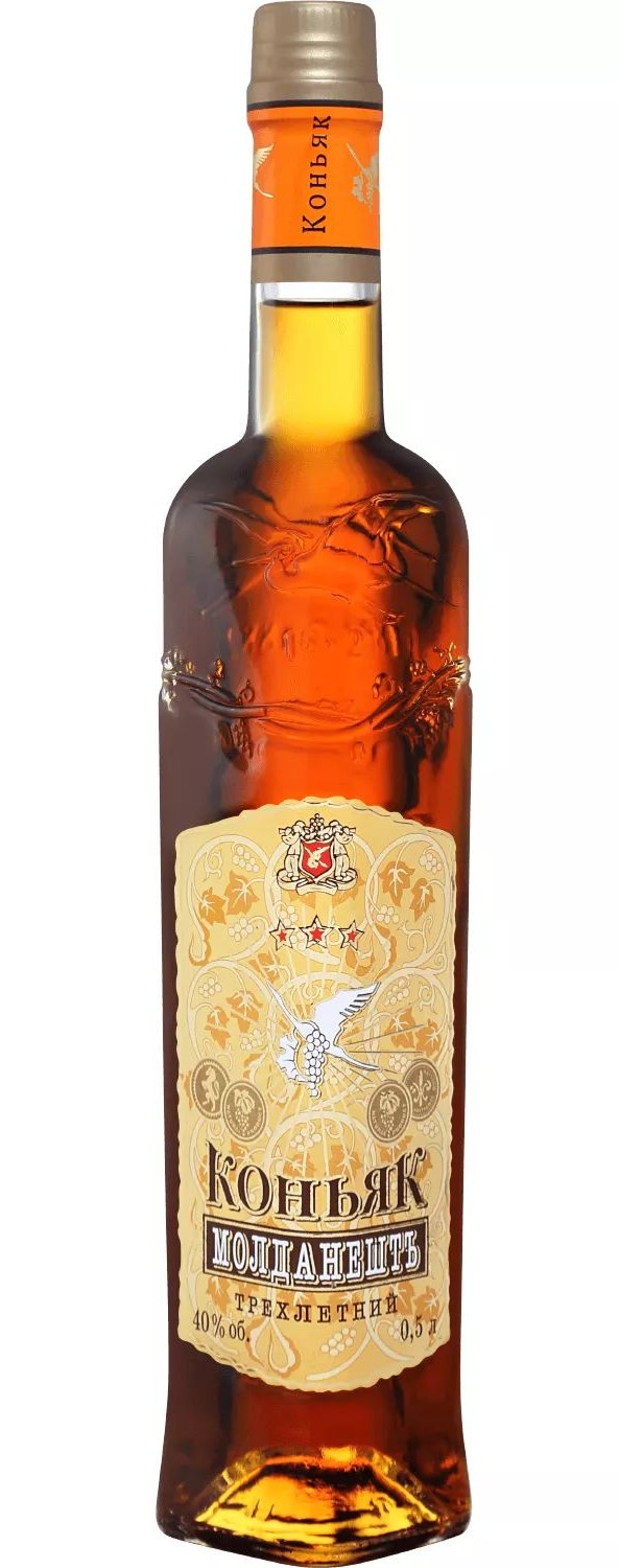 Коньяк МОЛДАНЕШТЬ 3 года 40% ст/б 0.5л