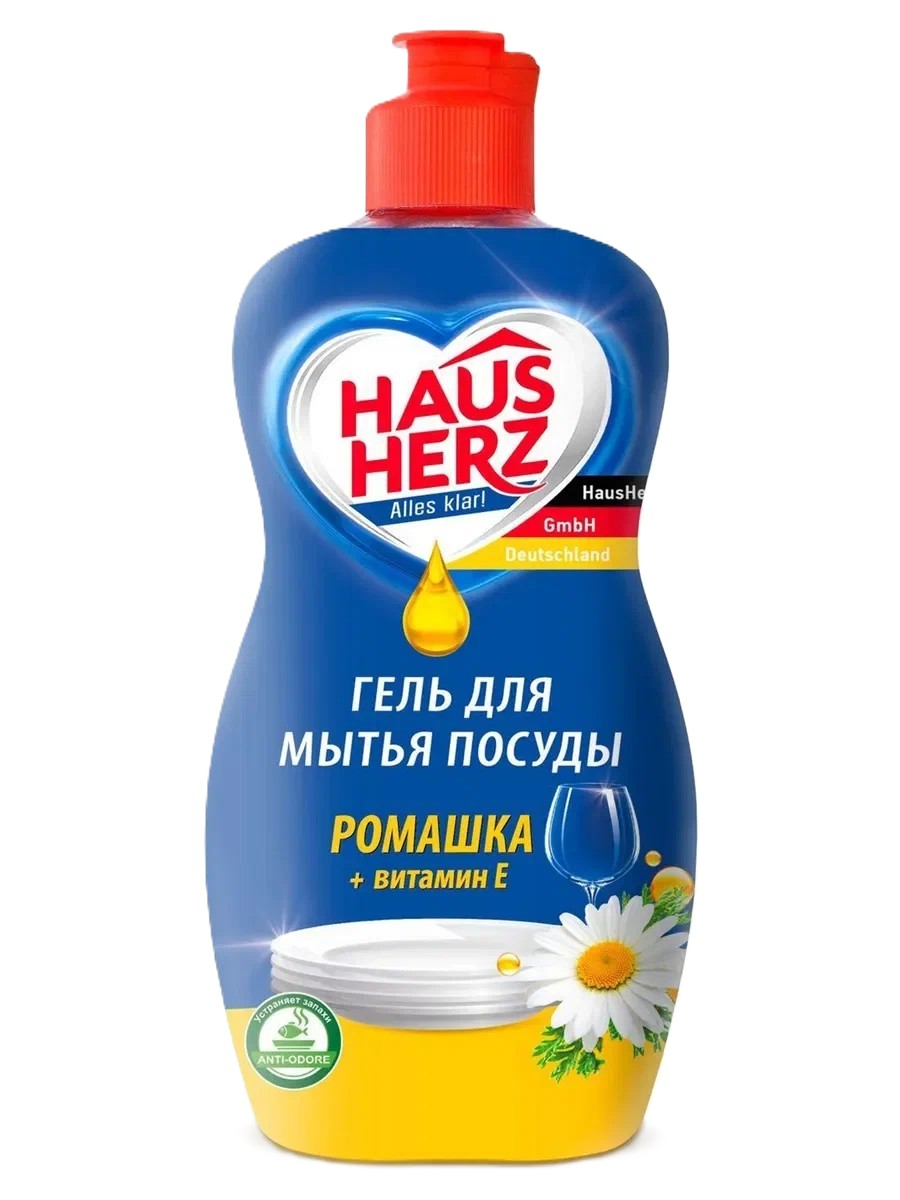 Средство для мытья посуды ХАУСХЕРЦ Ромашка и витамин Е 650мл