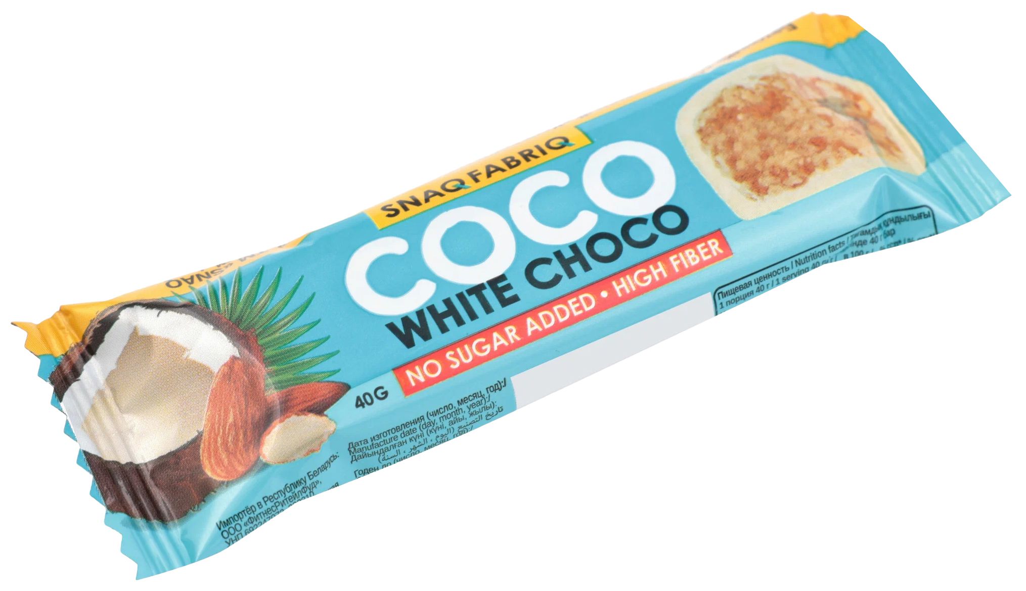 Батончик СНЕК ФАБРИК Коко кокосово-миндальный десерт 40г