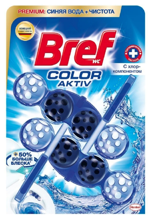 Туалетный блок БРЕФ Колор актив хлор-компонент 2шт