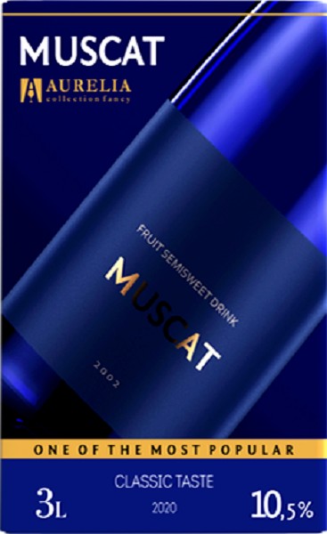 Плодовый напиток АУРЕЛИЯ Мускат белое п/сл 10.5% т/пак 1л