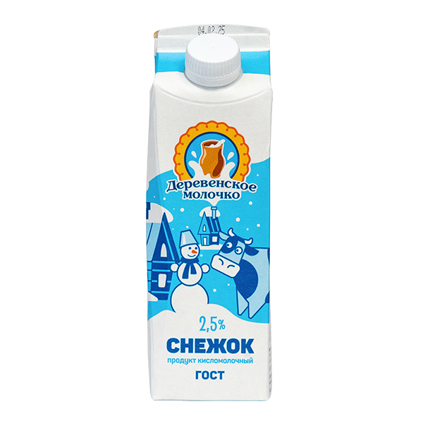 Снежок ДЕРЕВЕНСКОЕ МОЛОЧКО бзмж 2.5% 450г