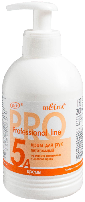Крем для рук БЕЛИТА Про питательный с маслом макадамии и лесного ореха 300мл
