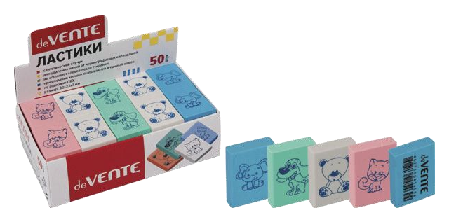 Ластик ДЕВЕНТЕ Зоо цветной арт.4070909