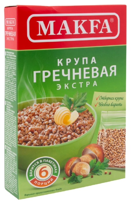 Гречневая крупа МАКФА ядрица карт/уп 400г