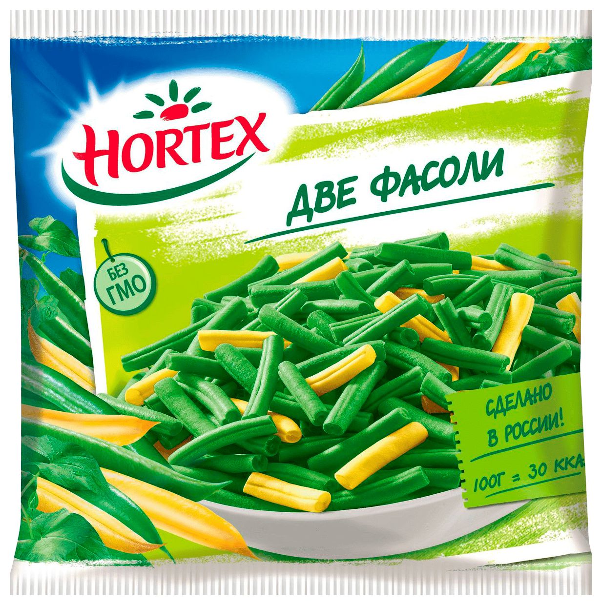 Фасоль ХОРТЕКС Две фасоли стручковая с/м 400г