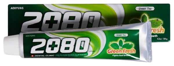Зубная паста 2080 Зеленая мята 120мл
