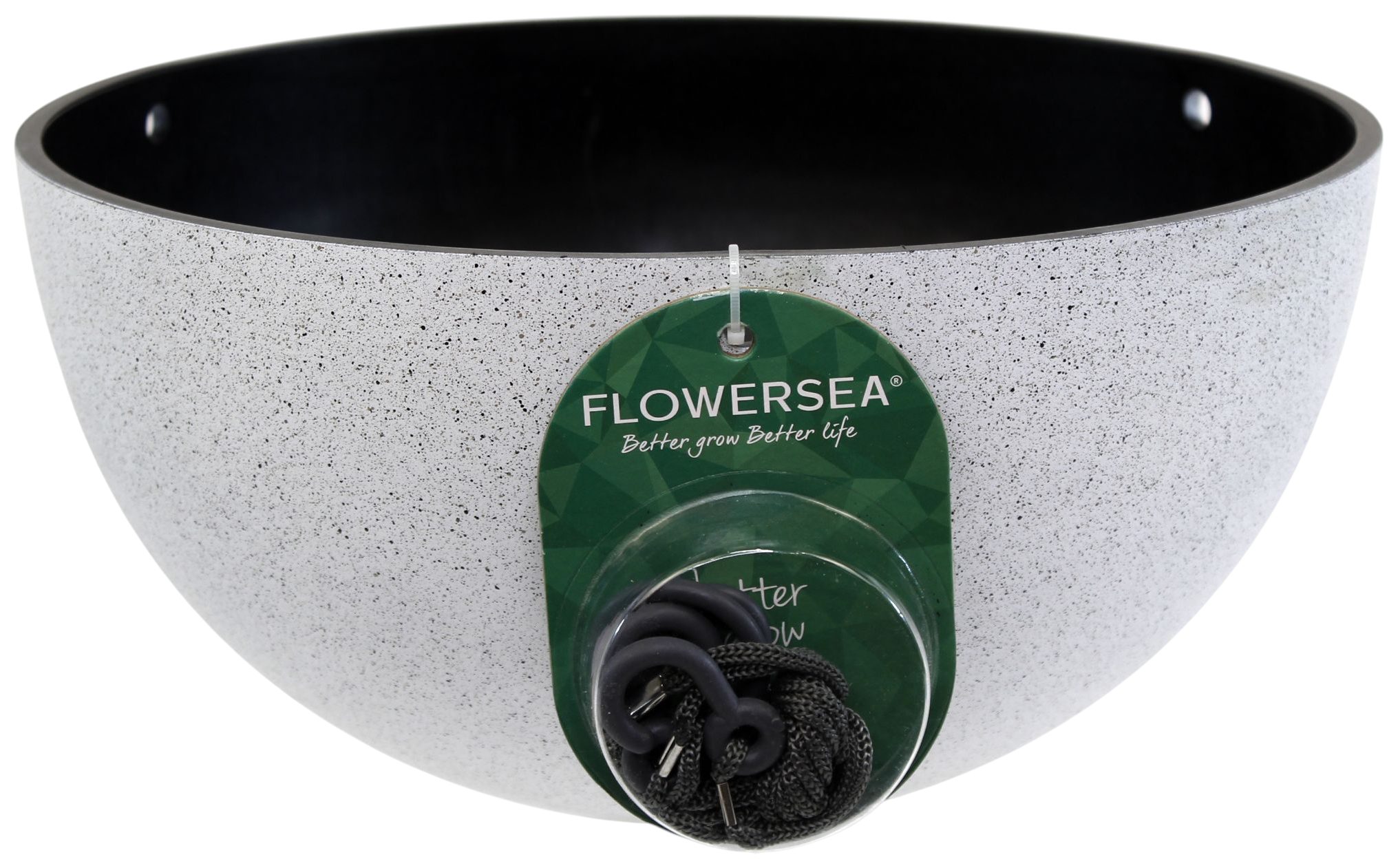 Кашпо подвесное АТМИКС Оксалис 33.6*33.6*16см белое 10л арт.202470372