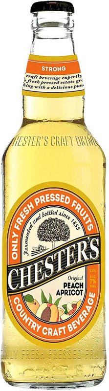 Пивной напиток ЧЕСТЕРС Персик с абрикосом 7% ст/б 0.45л