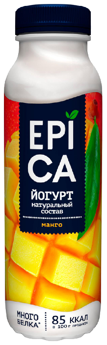 Йогурт ЭПИКА манго бзмж 2.5% 260г