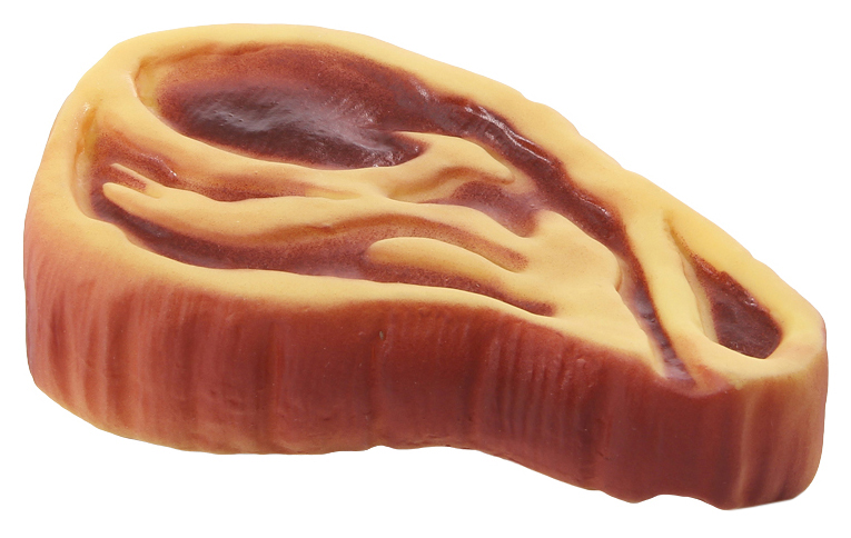 Игрушка для собак ТРИОЛ Стейк из винила 100мм