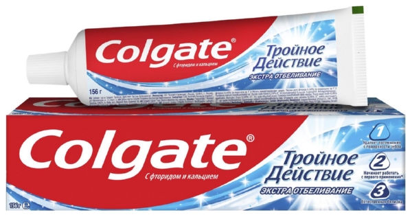 Зубная паста КОЛГЕЙТ Тройное действие Экстра отбеливание 100мл