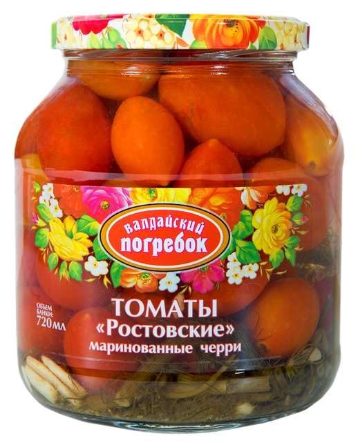 Томаты ВАЛДАЙСКИЙ ПОГРЕБОК Ростовские маринованные Черри ст/б 720мл