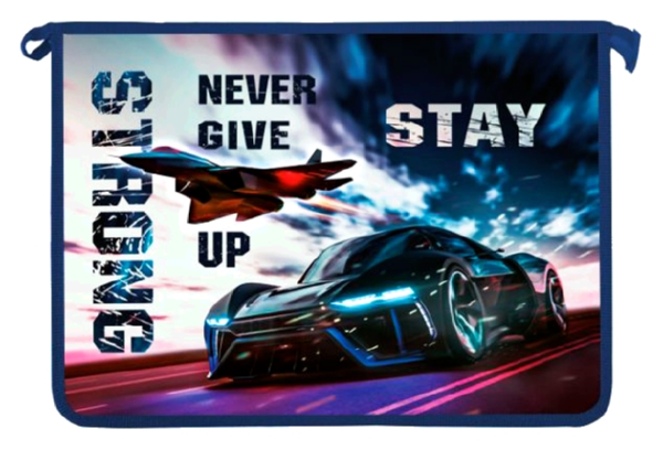 Папка для школьных тетрадей Автоэкшен молния А4