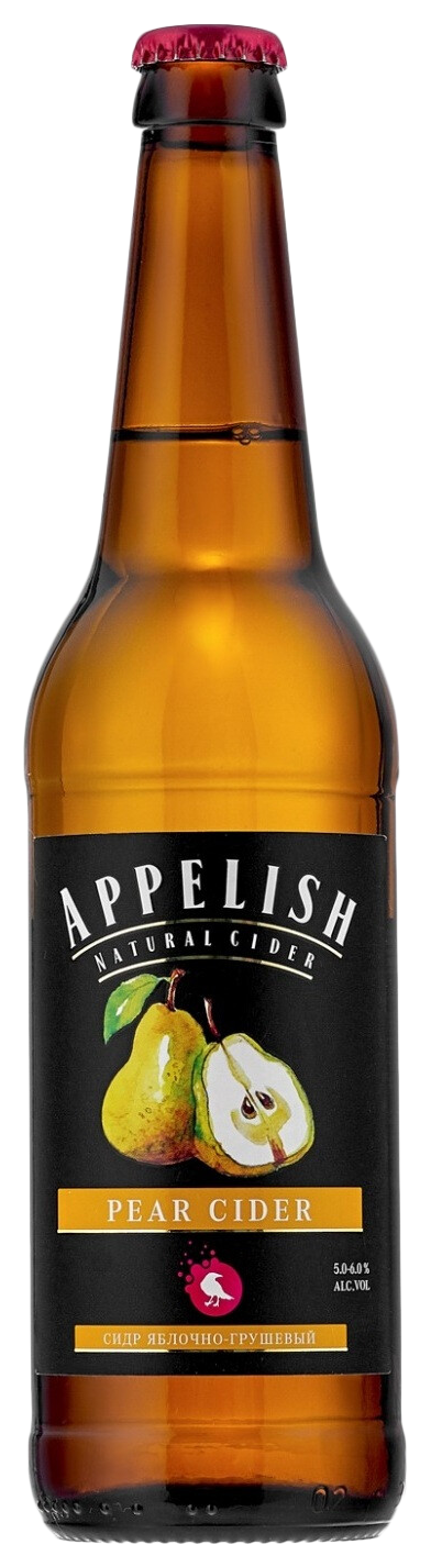 Сидр игристый ЭППЕЛИШ Груша п/сл 5-6% 0.45л