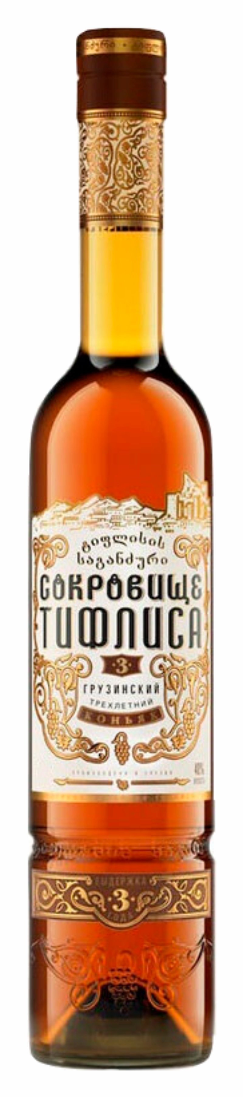 Коньяк СОКРОВИЩЕ ТИФЛИСА 3 года 40% ст/б 0.25л
