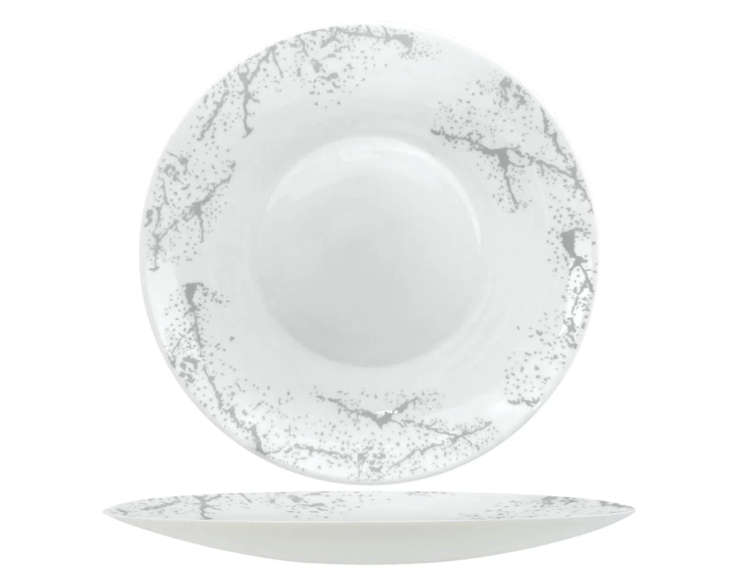 Тарелка десертная ПАРС ОПАЛ Марбелла сильвер Д20см арт.914