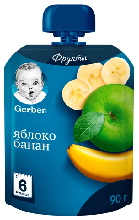 Пюре ГЕРБЕР яблоко банан м/у 90г