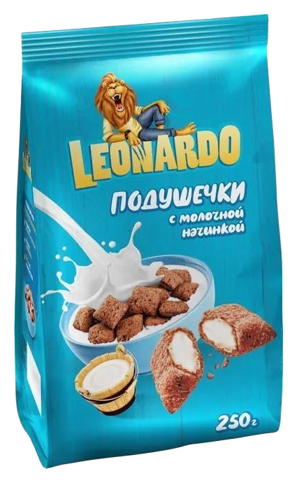 Подушечки ЛЕОНАРДО с молочной начинкой 250г