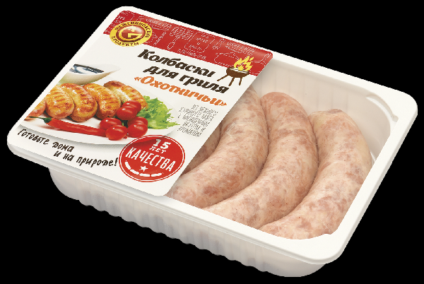 Колбаски МЕЖЕНИНОВСКАЯ ПФ Охотничьи для гриля охл 500г