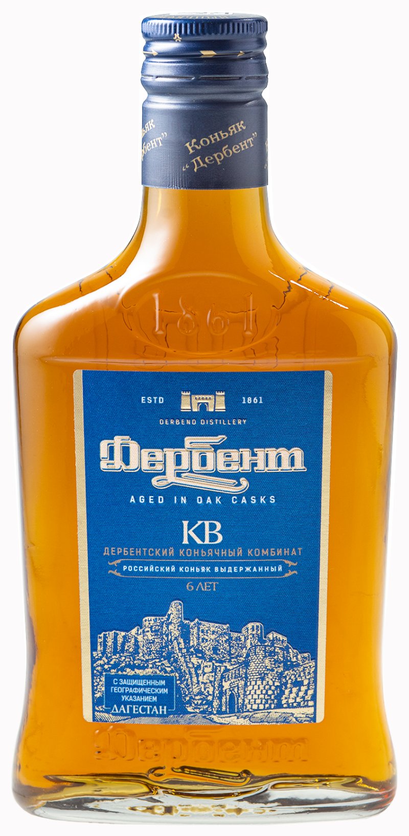 Коньяк ДЕРБЕНТ КВ 40% ст/б 0.25л