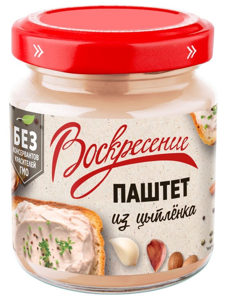 Паштет ВОСКРЕСЕНИЕ из цыпленка ст/б 100г