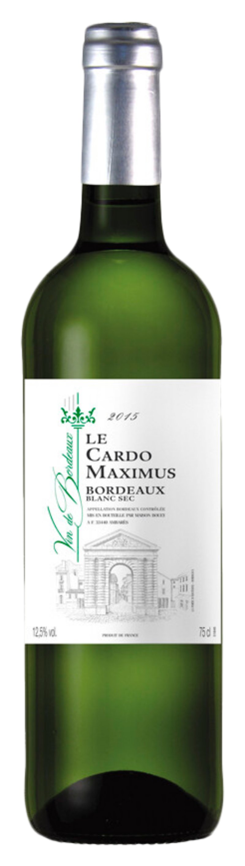 Вино ЛЕ КАРДО Максимус 2015 белое сух 12.5% ст/б 0.75л