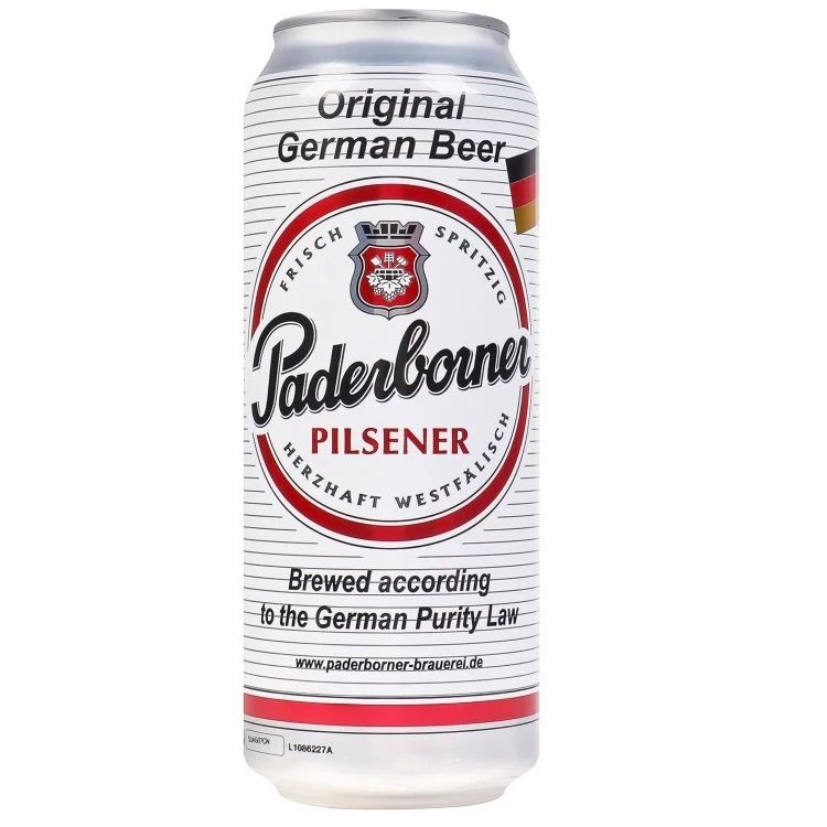 Пиво ПАДЕРБОРНЕР Пилснер светлое 4.8% ж/б 0.5л