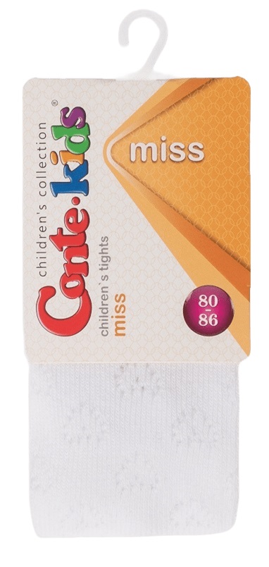 Колготки детские КОНТЕ КИДС Мисс белые р.104-110 арт.20С-206СП
