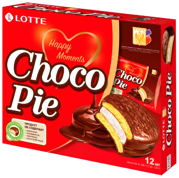 Печенье ЛОТТЕ Чоко-Пай 12шт 336г