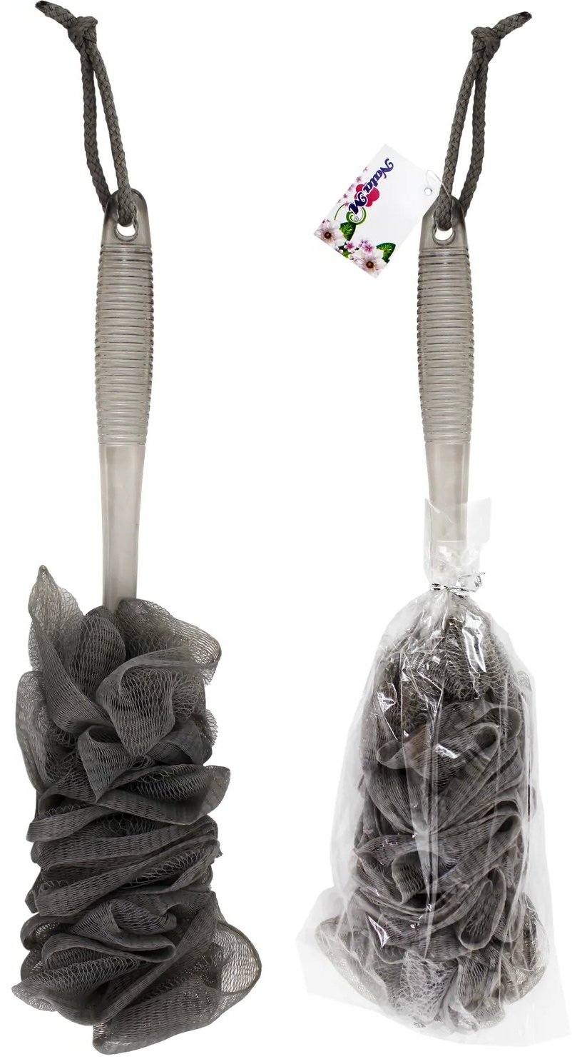 Мочалка НАТАМ серая с ручкой арт.5106-5016