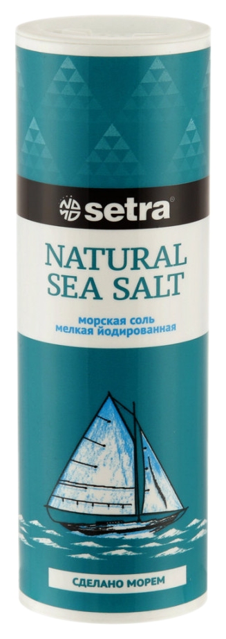 Соль морская СЕТРА мелкая с йодом пэт 250г