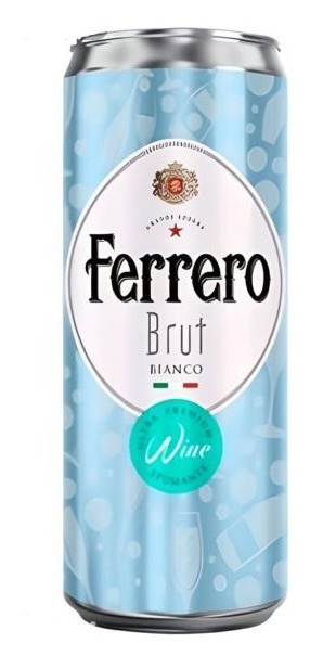 Игристое вино ФЕРРЕРО белое брют 10.5-12.5% ж/б 0.33л