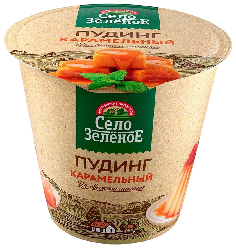 Пудинг СЕЛО ЗЕЛЕНОЕ карамельный бзмж 3% 120г