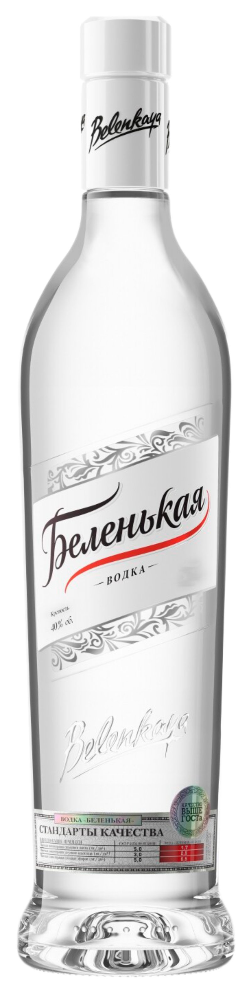 Водка БЕЛЕНЬКАЯ 40% 0.5л