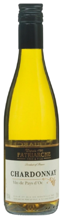 Вино ПАТРИАРШ Шардоне белое сух 13% ст/б 0.187л