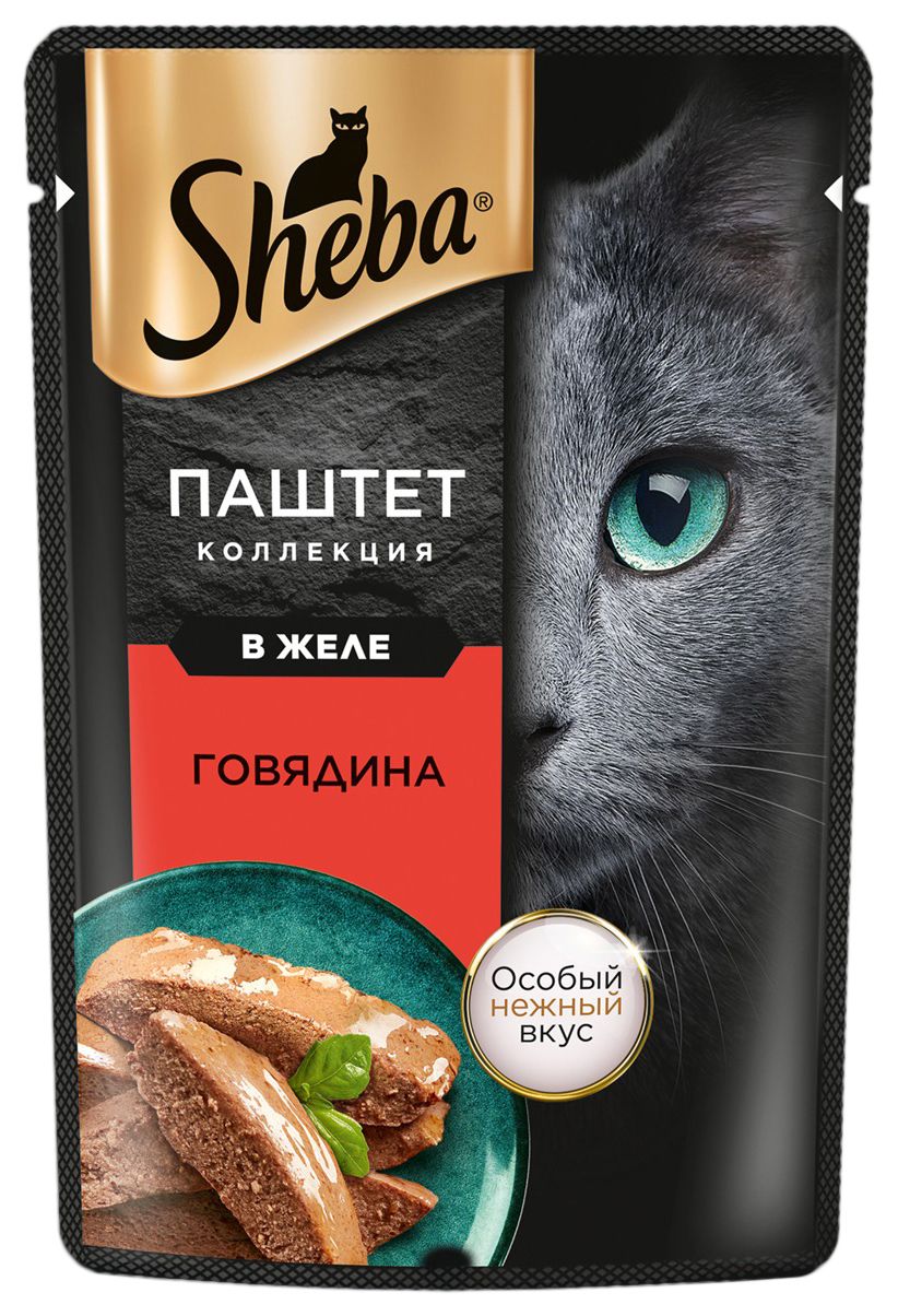 Корм для кошек ШЕБА Нежный паштет с говядиной 75г