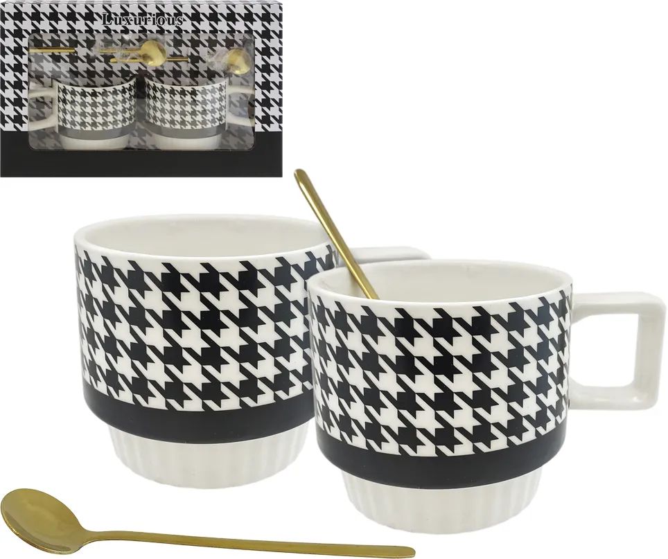 Кружка НАТАМ Классик 350мл с ложкой 2шт ПУ арт.CHSC-4